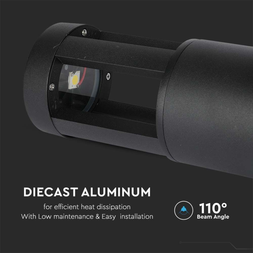 LED Outdoor lamp LED/10W/230V 25cm 3000K IP65 black