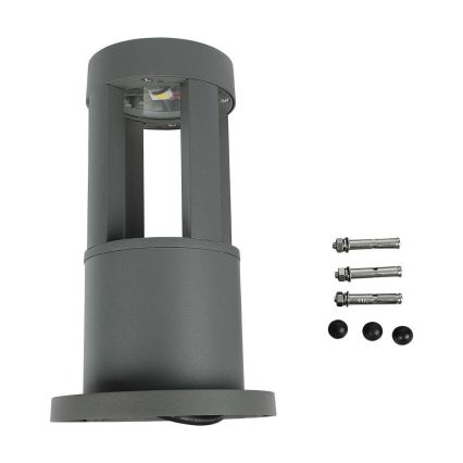LED Outdoor lamp LED/10W/230V 25cm 3000K IP65 grey