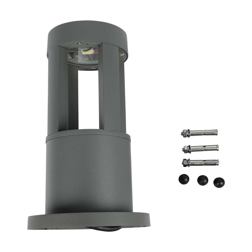 LED Outdoor lamp LED/10W/230V 25cm 3000K IP65 grey