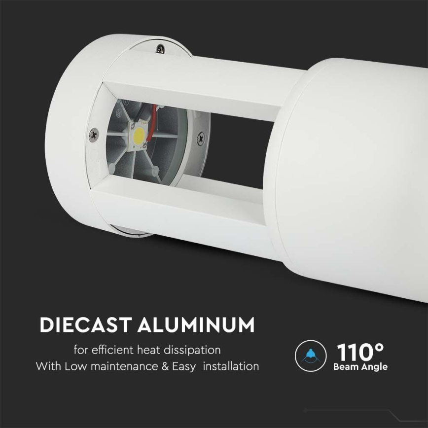 LED Outdoor lamp LED/10W/230V 25cm 4000K IP65 white