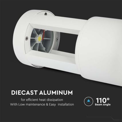 LED Outdoor lamp LED/10W/230V 25cm 6400K IP65 white