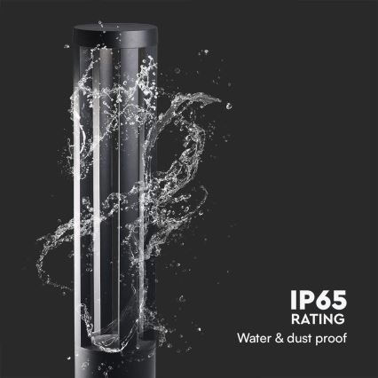 LED Outdoor Lamp LED/10W/230V 3000K IP65 80 cm Black