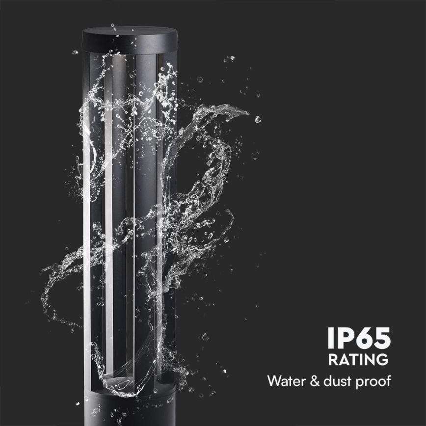 LED Outdoor Lamp LED/10W/230V 3000K IP65 80 cm Black