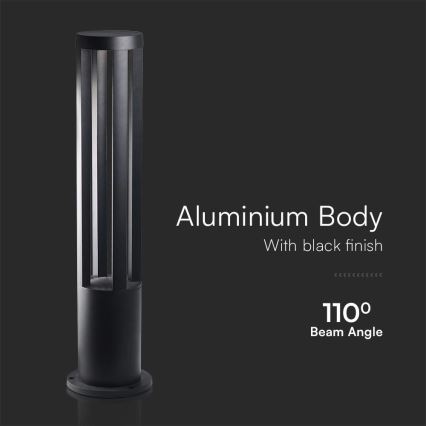 LED Outdoor Lamp LED/10W/230V 3000K IP65 80 cm Black