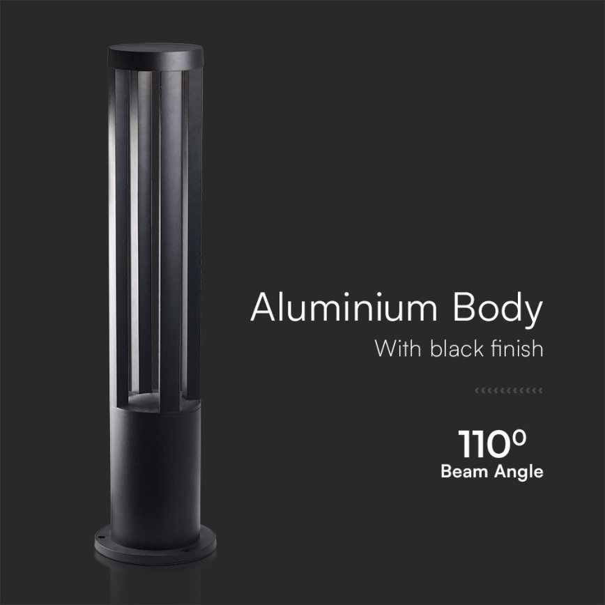 LED Outdoor Lamp LED/10W/230V 3000K IP65 80 cm Black