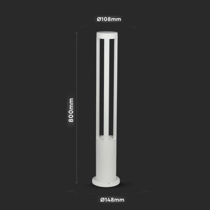 LED Outdoor lamp LED/10W/230V 80cm 3000K IP65 white