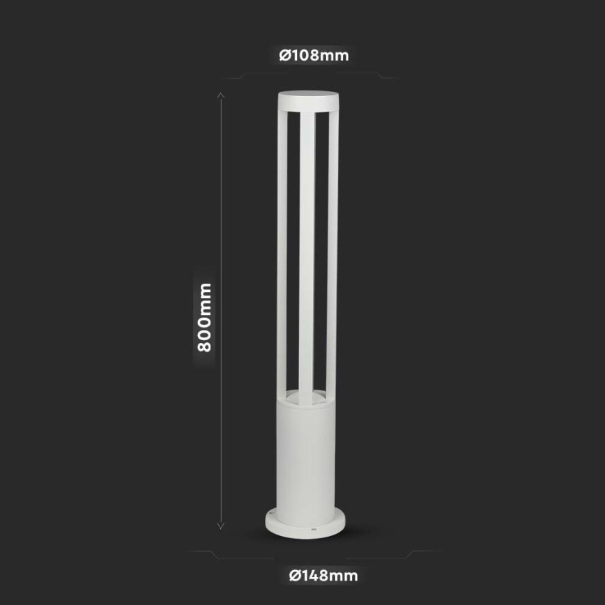 LED Outdoor lamp LED/10W/230V 80cm 3000K IP65 white