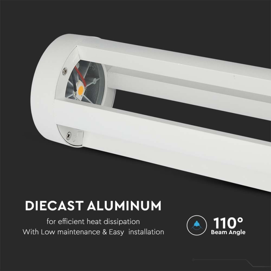 LED Outdoor lamp LED/10W/230V 80cm 4000K IP65 white