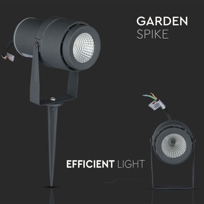 LED Outdoor lamp LED/12W/100-240V IP65 3000K grey