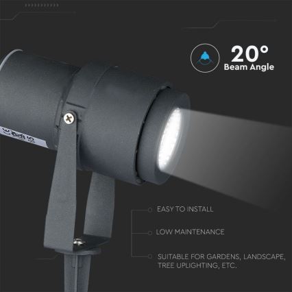 LED Outdoor lamp LED/12W/100-240V IP65 3000K grey