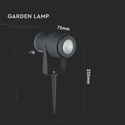 LED Outdoor lamp LED/12W/100-240V IP65 3000K grey