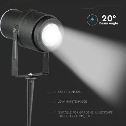LED Outdoor lamp LED/12W/100-240V IP65 4000K black