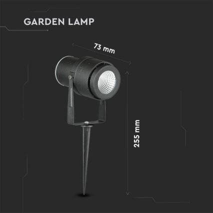 LED Outdoor lamp LED/12W/100-240V IP65 4000K black
