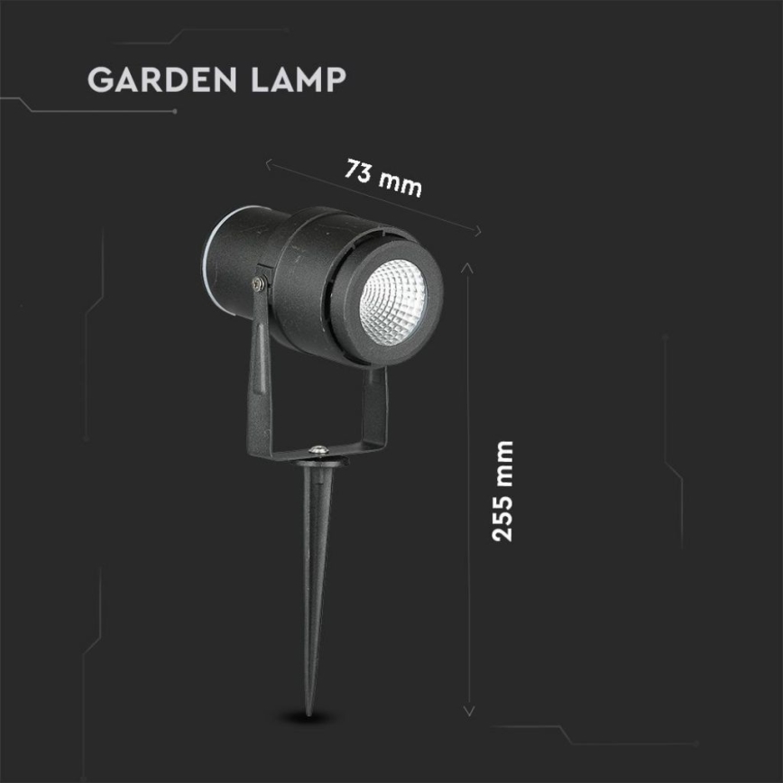 LED Outdoor lamp LED/12W/100-240V IP65 4000K black