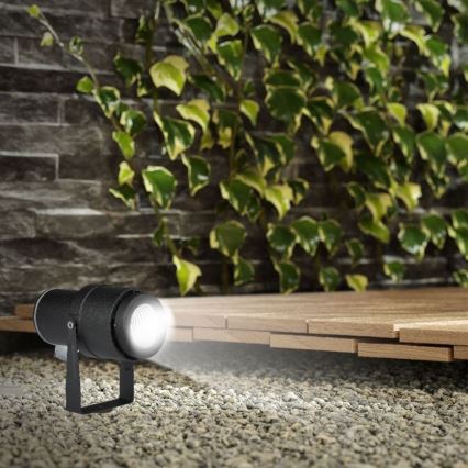 LED Outdoor lamp LED/12W/100-240V IP65 black - green light