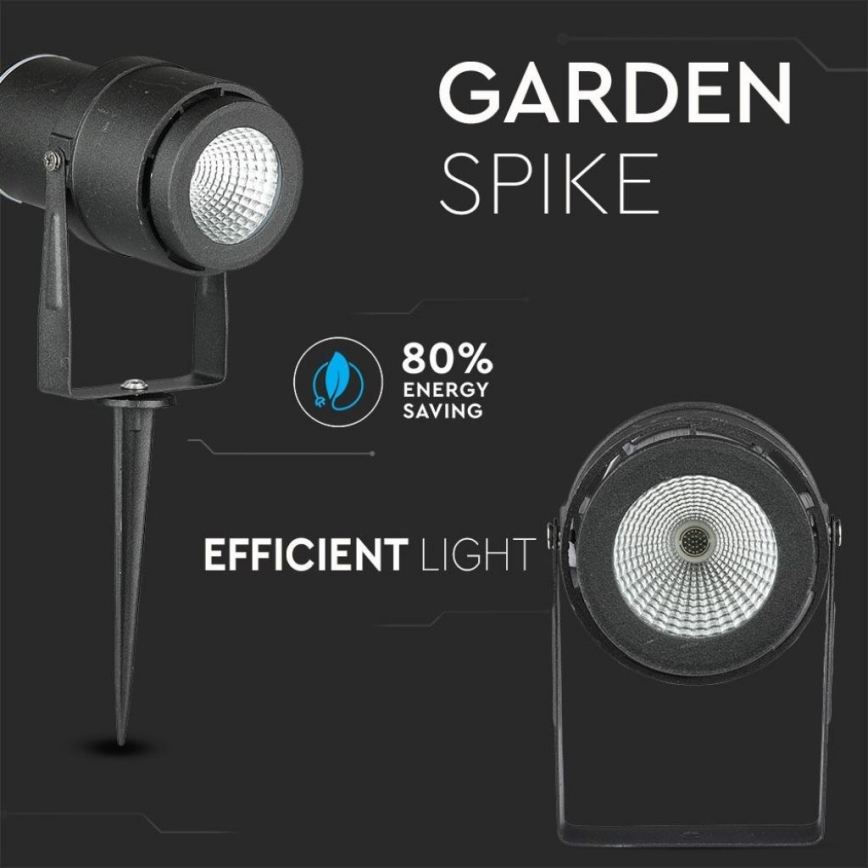 LED Outdoor lamp LED/12W/100-240V IP65 black - green light