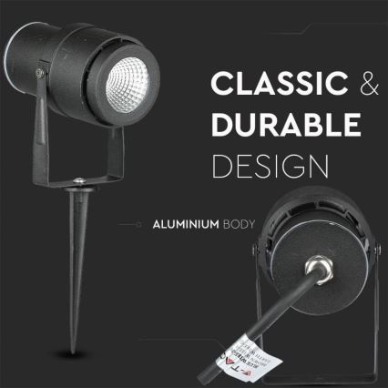 LED Outdoor lamp LED/12W/100-240V IP65 black - green light