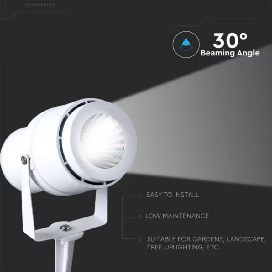 LED Outdoor lamp LED/12W/100-240V IP65 white - green light