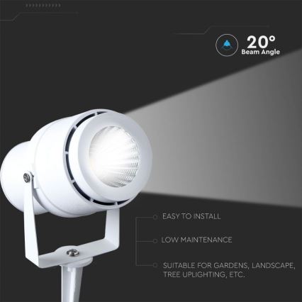 LED Outdoor lamp LED/12W/110-240V IP65 3000K white