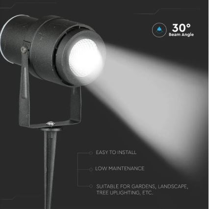 LED Outdoor lamp LED/12W/230V 3000K black IP65