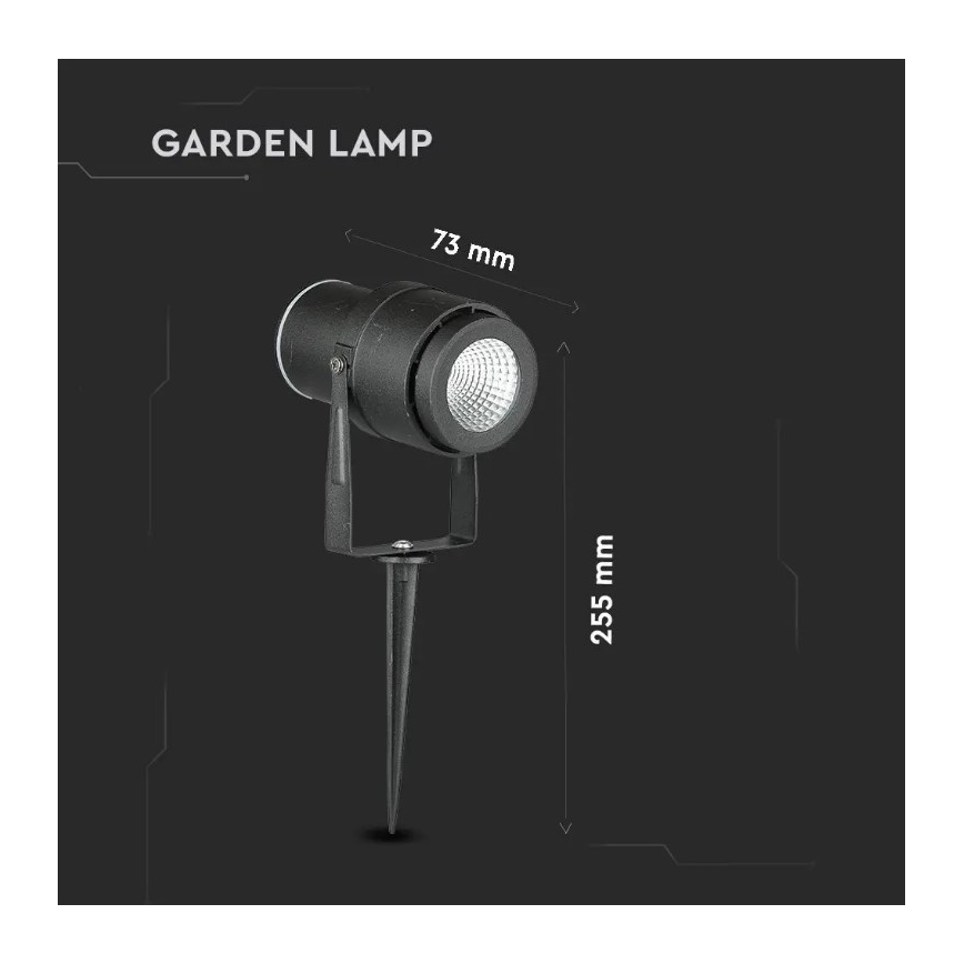 LED Outdoor lamp LED/12W/230V 3000K black IP65