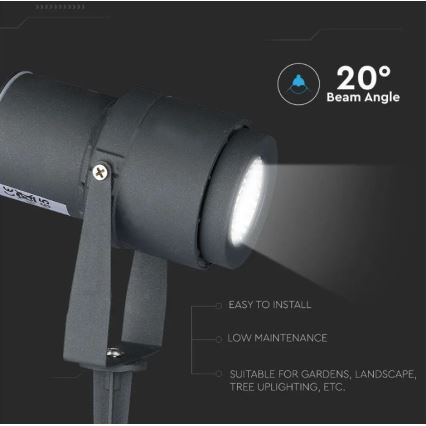 LED Outdoor lamp LED/12W/230V 4000K anthracite IP65