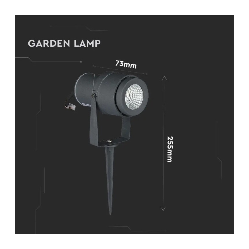 LED Outdoor lamp LED/12W/230V 4000K anthracite IP65