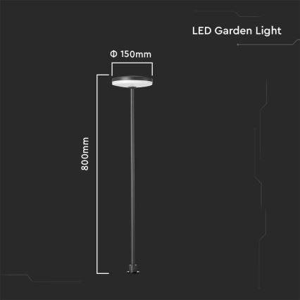 LED Outdoor lamp LED/12W/230V 4000K IP65 anthracite