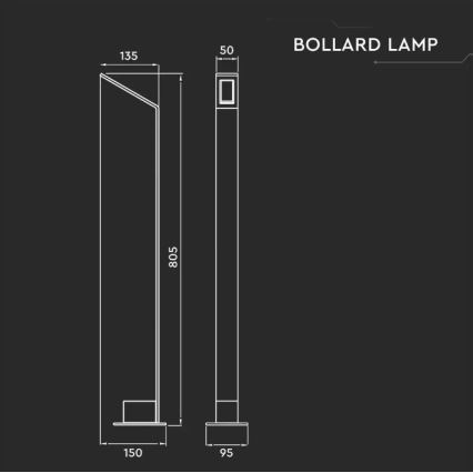 LED Outdoor lamp LED/6W/230V IP65 anthracite