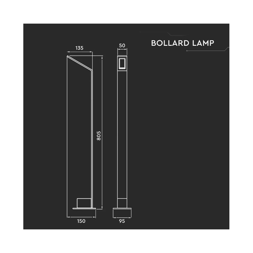LED Outdoor lamp LED/6W/230V IP65 anthracite