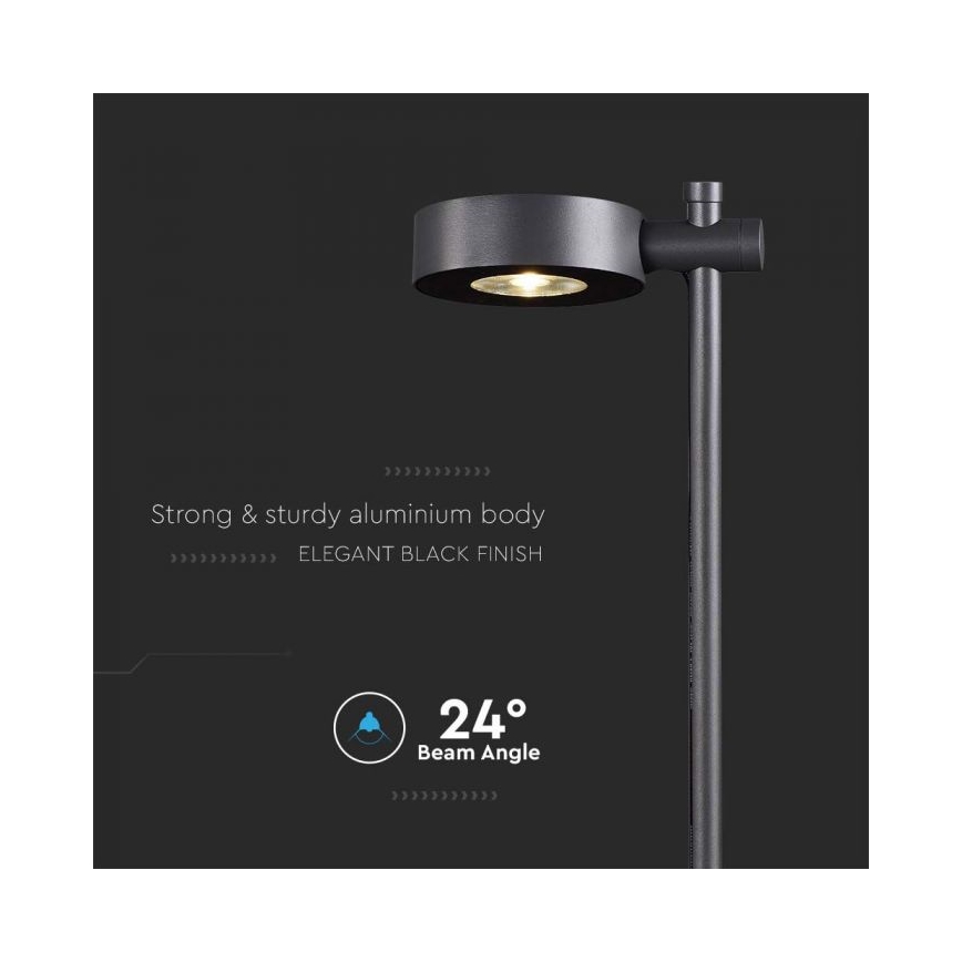 LED Outdoor Lamp LED/7W/230V 3000K IP65 black 102 cm