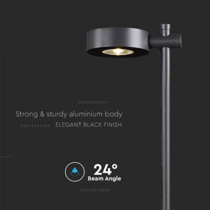 LED Outdoor Lamp LED/7W/230V 4000K IP65 black 102 cm