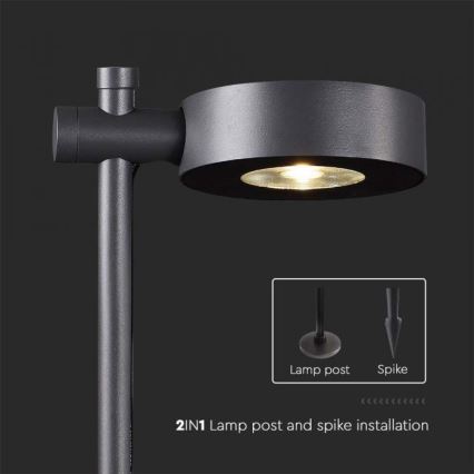 LED Outdoor Lamp LED/7W/230V 4000K IP65 black 102 cm