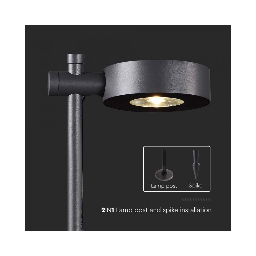 LED Outdoor Lamp LED/7W/230V 4000K IP65 black 102 cm