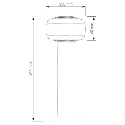 LED Outdoor Lamp MALAGA LED/12W/230V 40 cm IP44 Black