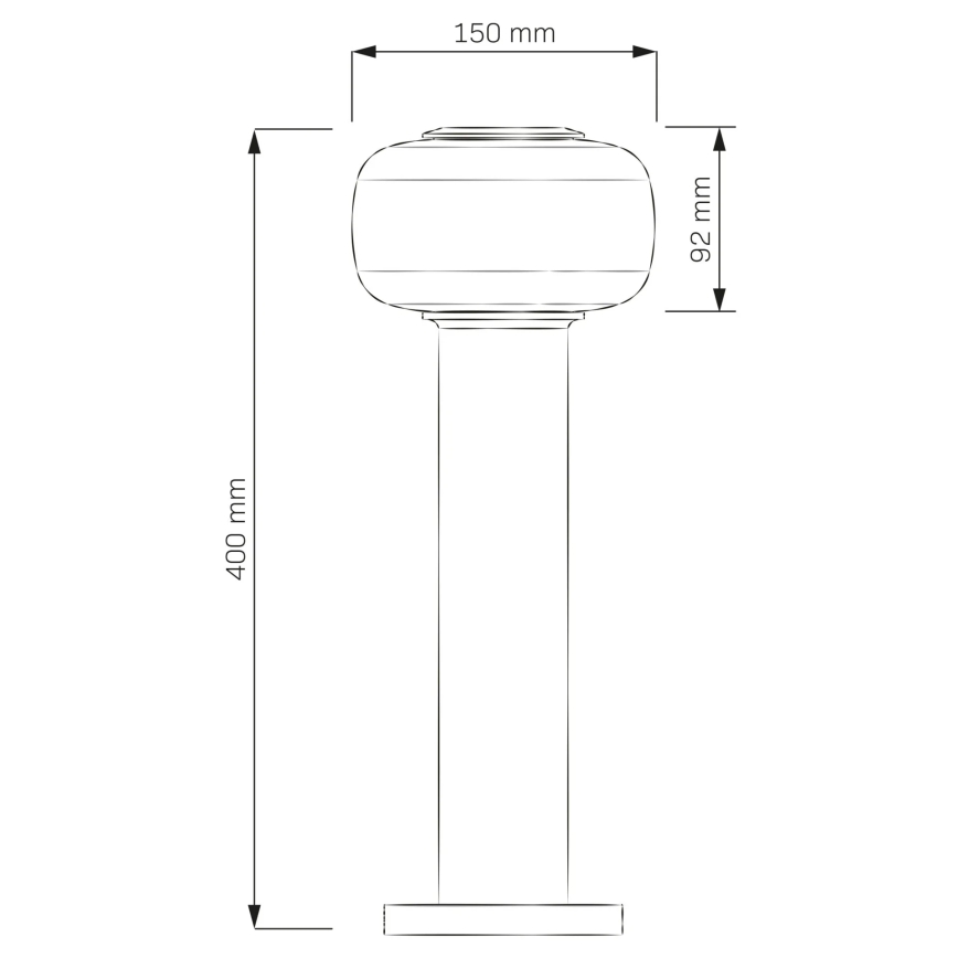 LED Outdoor Lamp MALAGA LED/12W/230V 40 cm IP44 Black