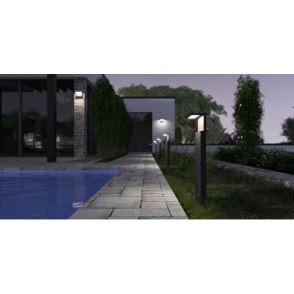 LED Outdoor lamp NATURA LED/12W/230V 4000K 60 cm IP65 brown/anthracite