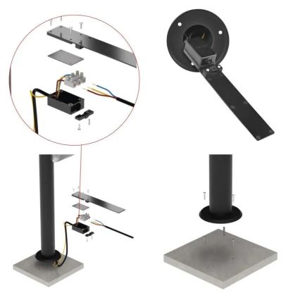 LED Outdoor lamp NIKA LED/12,5W/230V IP44 80 cm