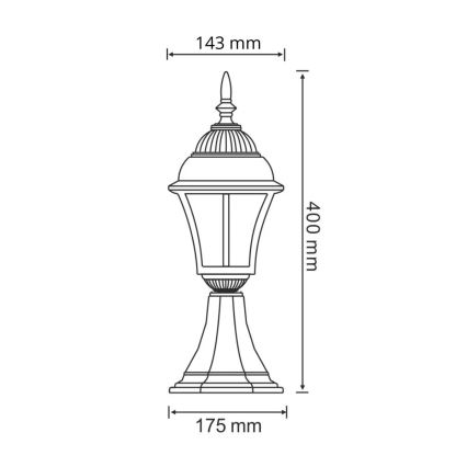 LED Outdoor lamp PARIS 2 1xE27/4,9W/230V