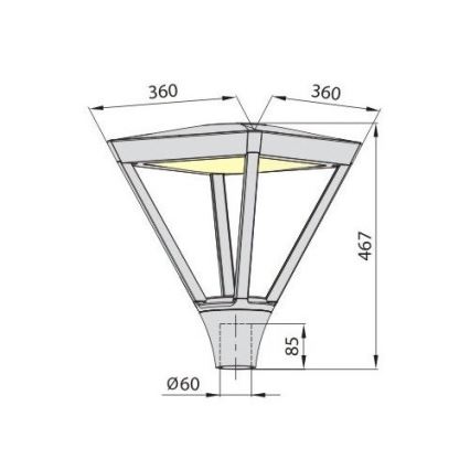 LED Outdoor lamp PARK PLUS LED/60W/230V 4000K