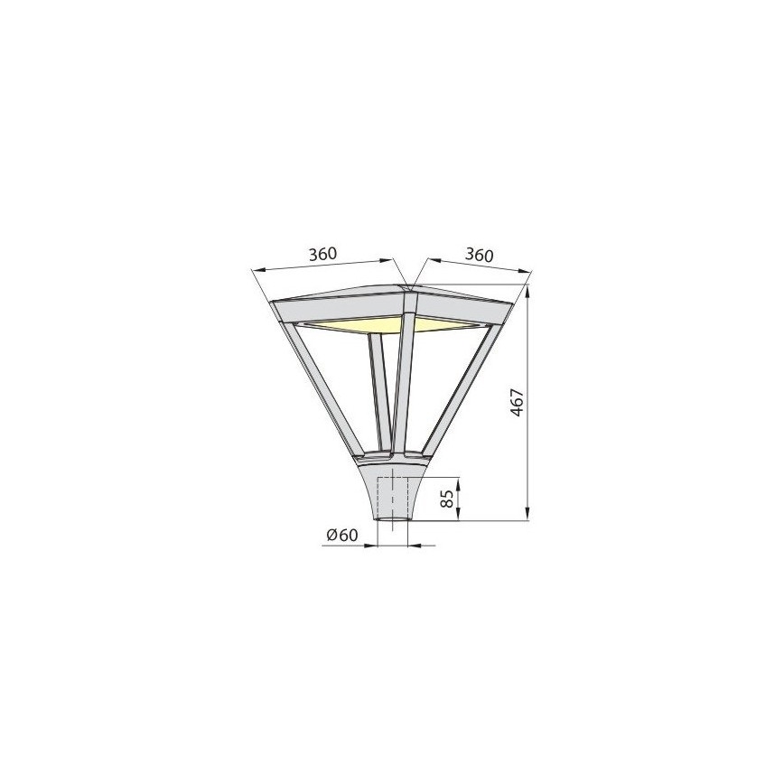 LED Outdoor lamp PARK PLUS LED/60W/230V 4000K