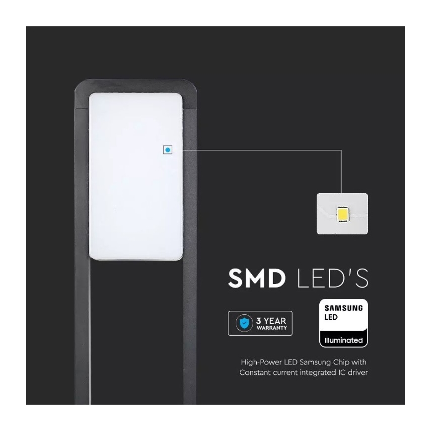 LED Outdoor lamp SAMSUNG CHIP LED/10W/230V 3000K IP65 black