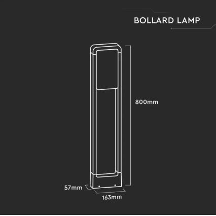 LED Outdoor lamp SAMSUNG CHIP LED/10W/230V 3000K IP65 black
