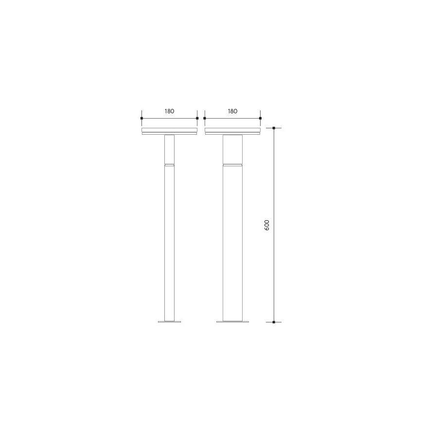 LED Outdoor lamp with a sensor BARI LED/10W/230V 4000K 60 cm IP54 anthracite