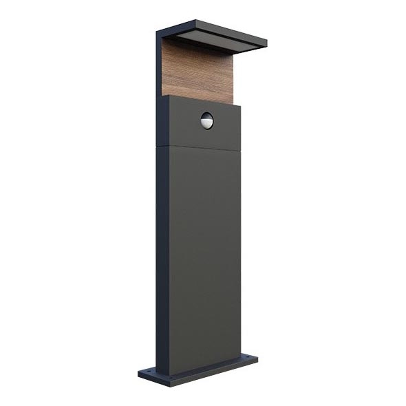 LED Outdoor lamp with a sensor NATURA LED/12W/230V 4000K IP54 brown/anthracite