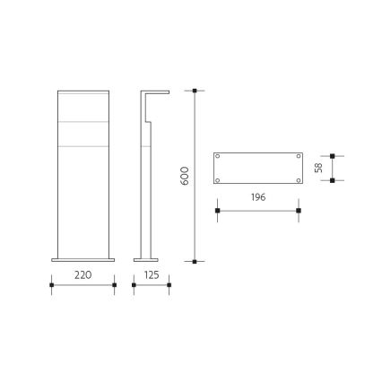 LED Outdoor lamp with a sensor NATURA LED/12W/230V 4000K IP54 brown/anthracite