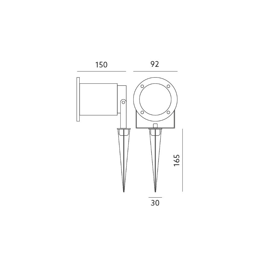 LED Outdoor light BLAKE 2 GU10/4W/230V IP65