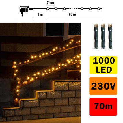 LED light chain, warm white