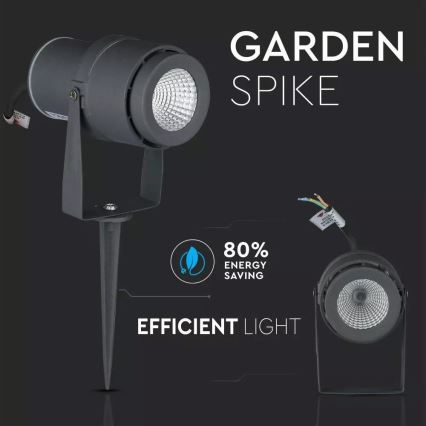LED Outdoor light LED/12W/100-240V IP65 grey - green light
