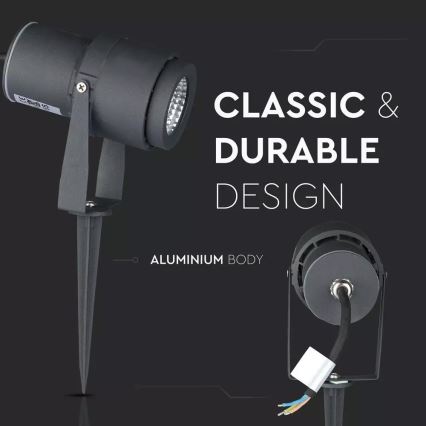 LED Outdoor light LED/12W/100-240V IP65 grey - green light